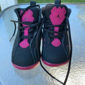 Jordan Black and Fuchsia size 5 toddler sneakers